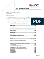 Pilot Training Proposal: WCC Aviaqon Company, Inc. Binalonan Airfield, Linmansangan, Pangasinan 2436