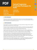 Download Unit 46 Factual Programme Production Techniques for Radio by Len Bulgar SN57442461 doc pdf