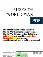 CAUSES OF WORLD WAR 1