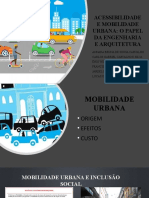 Mobilidade urbana inclusiva e sustentável