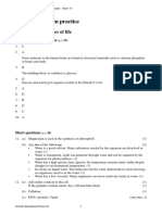 Answers To Exam Practice: Chapter 2 Molecules of Life