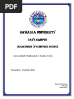 Hawassa UNIVERSITY: Daye Campus