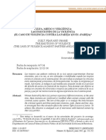 Culpa, Miedo y Vergüenza. Las Emociones de La Violencia