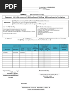 Form 1: Request: (A) LRN Approval (B) Enrolment W/Gap (C) Enrolment of Ineligible