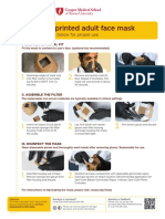 Reusable 3d-Printed Adult Face Mask: Please Follow Directions Below For Proper Use