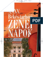 XXXV. Békés-Tarhosi Zenei Napok Programja