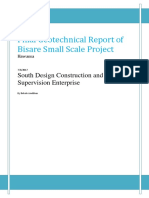 Final Geotechnical Report for Bisare Small Scale Irrigation Project