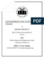 Government Polytecnic, Thane: ON MRS. Swati Dhake