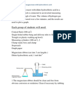 Magnesium Reacts With Dilute Hydrochloric Acid in A Conical Flask Which Is Connected To An Inverted Measuring Cylinder in A Trough of Water