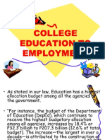 College Education To Employment