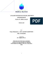 Analisis Sistem Bagi Hasil Deposito Mudharabah Pada Pt. BPRS Adam