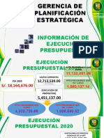 Gerencia planificación presupuesto ejecución 2020