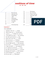 Prepositions of Time in at Onnew