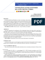 Bases Epistemologicas para Entender La Relacion Mente Cuerpo