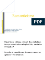 Romanticismo Movimiento Literario