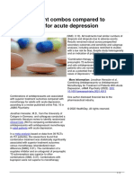 Antidepressant Combos Compared To Monotherapy For Acute Depression