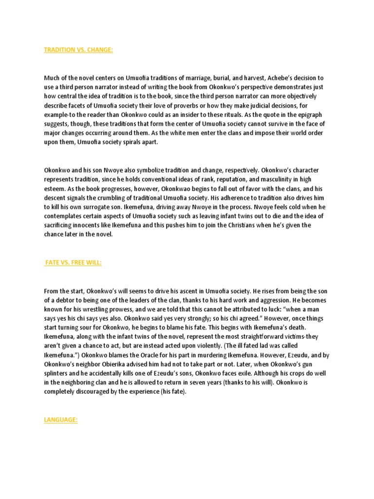 Poetry Inspired by Things Fall Apart Themes