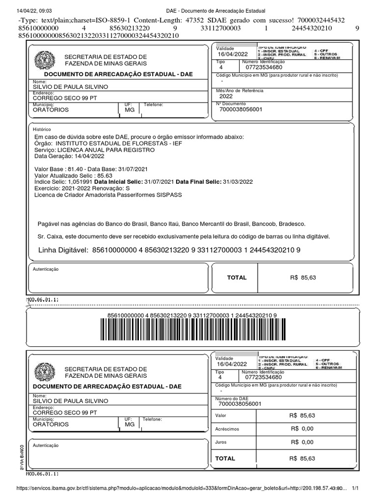 IBAMA - Serviços On-Line | PDF | Brasil