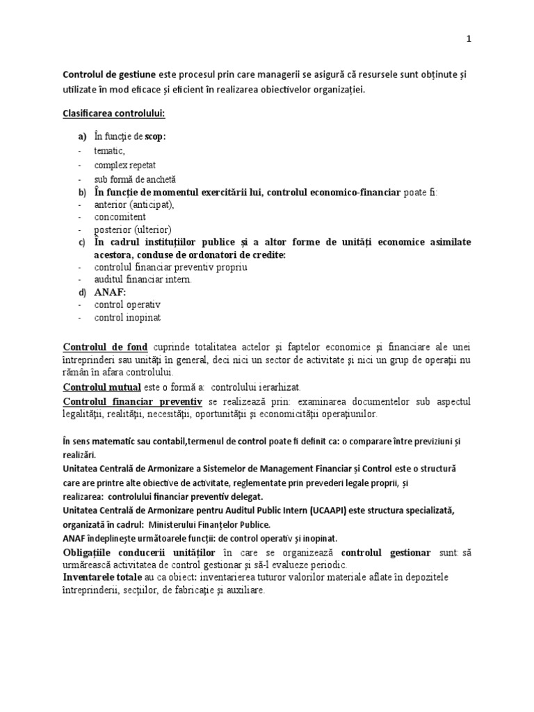 Conspect Control | PDF