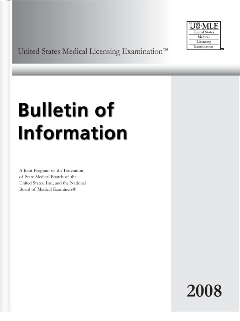 Bulletin of Usmle | PDF | United States Medical Licensing Examination ...