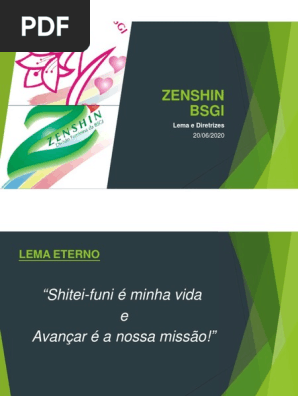 Lema e Diretrizes Zenshin Bsgi Oficial 2020 1 | PDF