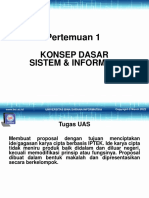 Pertemuan 1: Konsep Dasar Sistem & Informasi