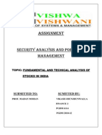 Techical and Fundamental Analysis of Stock in India