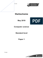 Computer Science Paper 1 SL Markscheme
