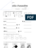 Evaluacion Formativa Lenguaje El Abecedario