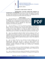 Requisitos de egreso hacia Nicaragua durante COVID-19