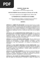 Decreto 1769 1994_presupuesto en Las Entidades de Salud Para El Mantenimiento de Infraestructura y Equipos Medicos