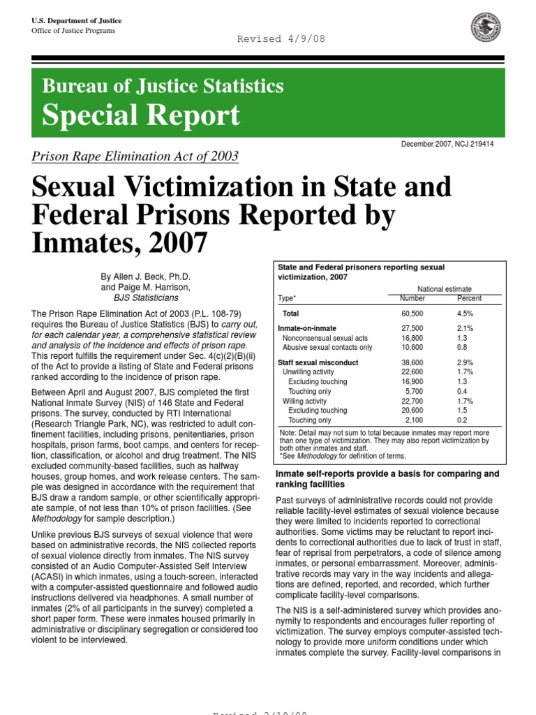Prison Report | PDF | Survey Methodology | Prison