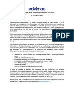 Aumento de Potencia en MT Red Municipal El Rebenque