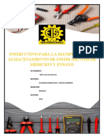 Manejo e inventario de instrumentos de medición