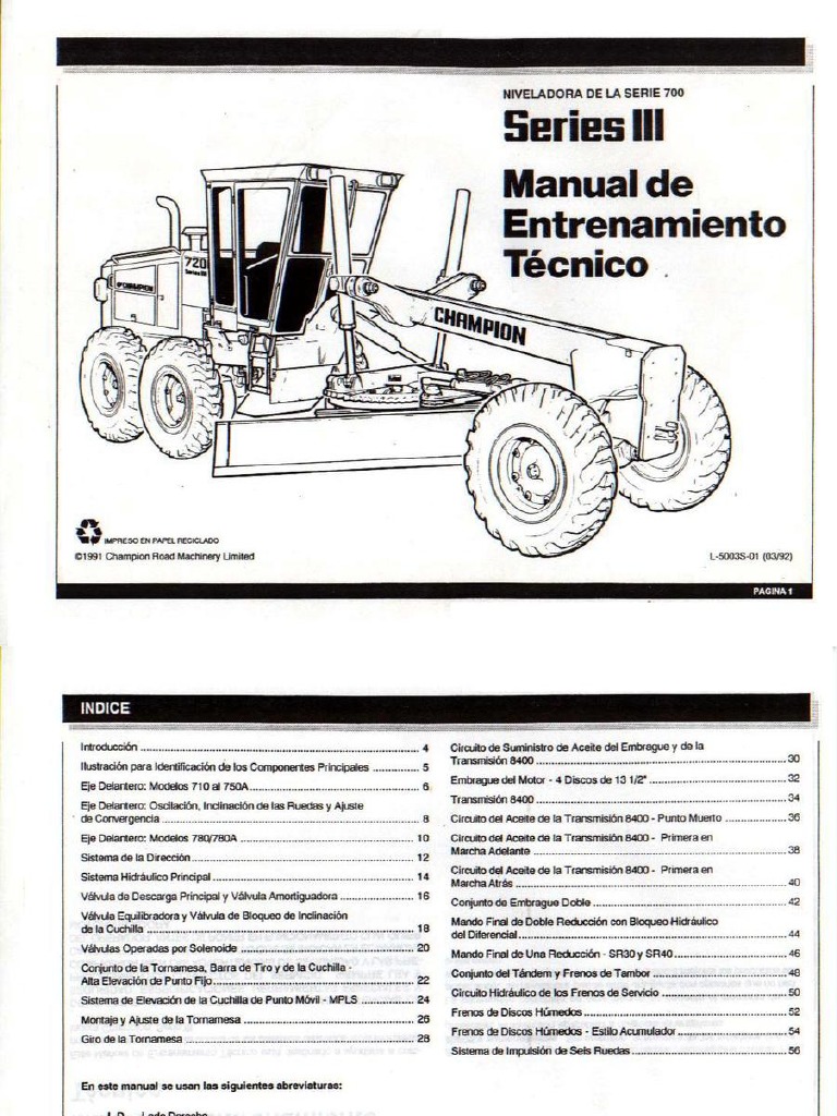 Champion Serie 700 Service Manual MPTS PDF