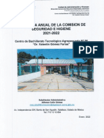 Programa Anual de La Comision de Seguridad e Higiene