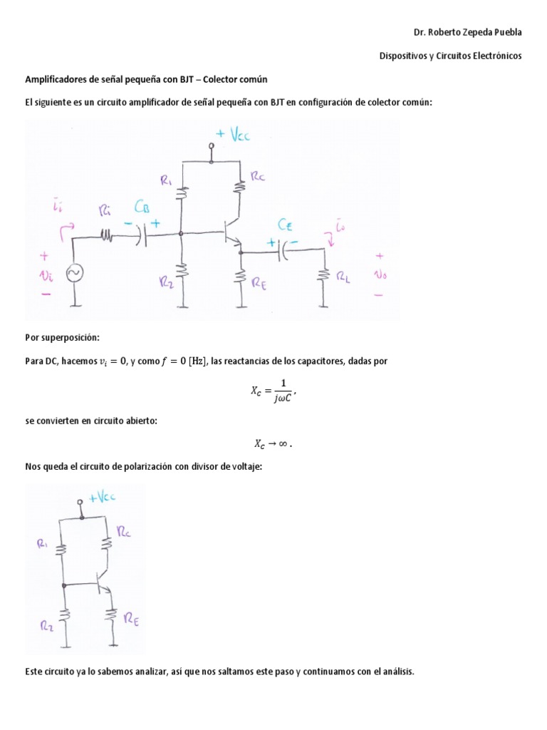 Clase 18 v3 Amp. S. Peq. BJT Colector Común y Base Común PDF