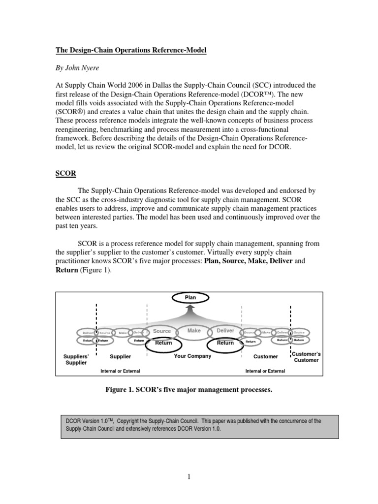 By John Nyere The DesignChain Operations ReferenceModel PDF