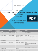 AGENDA. 4to ENCUENTRO. POSTÍTULO.