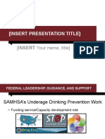 SAMHSA's Underage Drinking Prevention Campaign