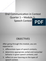 Oral Communication Module 5