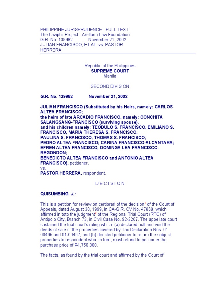 Supreme Court Ruling on Property Sale Dispute | PDF | Annulment | Appeal