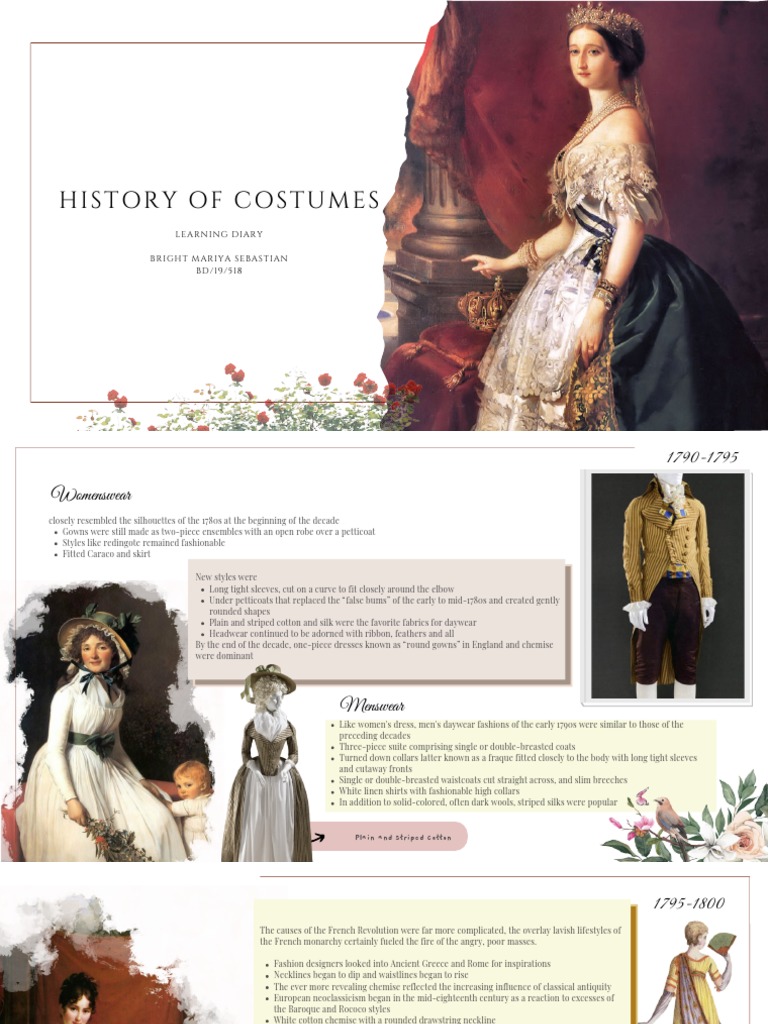 Evolution of Dresses: 1790-1837 | PDF | Dress | Corset