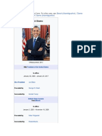 Barack Obama: "Barack" and "Obama" Redirect Here. For Other Uses, See,, and
