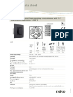 Technical Data Sheet: 310-0190X - Universal Flush-Mounting Rotary Dimmer With PLC Interference Suppression, 5-325 W