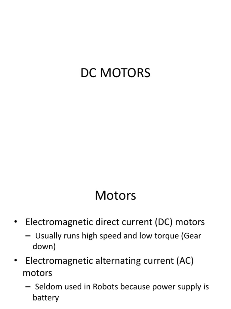 DC Motors PDF Electric Motor Field