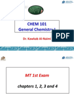 CHEM 101 General Chemistry I: Dr. Kawkab Al-Naimi