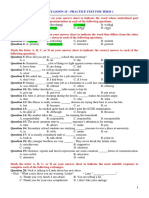 Selective Leson 15 - Practice Test For Term 1