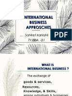 International Business Approsches