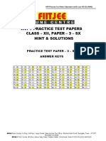 Kvpy Practice Test Paper 3 - SX - Answer Key